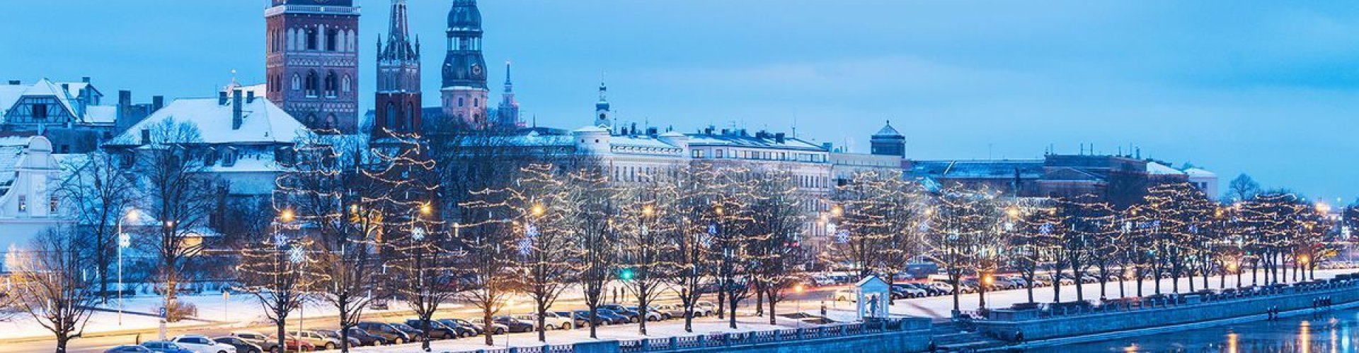 Night view of dining in Rīga, LV