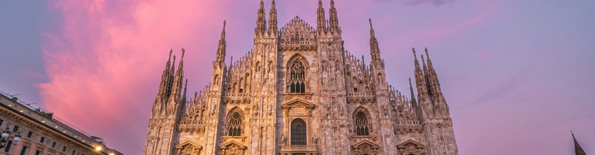 Beautiful Milan cityscape dining view